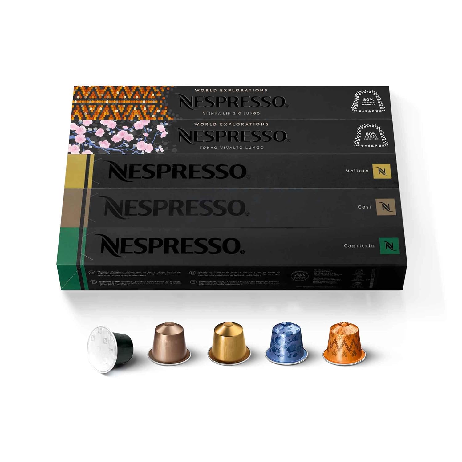 230527213524507_1 Nespresso Capsules OriginalLine, Mild Roast Blend Variety Pack, Mild Roast Coffee, 50 Count Espresso Coffee Pods, Brews 3.7 ounce and 1.35 ounce (ORIGINALLINE ONLY) - Image 1